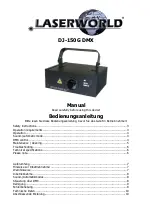 Preview for 1 page of Laserworld DJ-150G DMX Manual