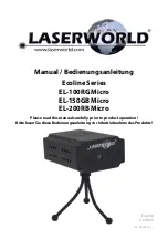 Laserworld Ecoline EL-100RG Micro IR Manual preview