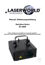 Laserworld Evolution ES-600B Manual preview