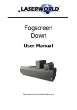 Preview for 1 page of Laserworld Fogscreen Down User Manual