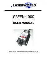 Laserworld GREEN-1000 User Manual preview