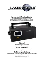 Preview for 1 page of Laserworld Pro-1200 G Manual