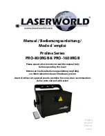 Предварительный просмотр 1 страницы Laserworld Proline PRO-800RGB Manual