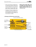 Предварительный просмотр 6 страницы Laserworld Proline PRO-800RGB Manual