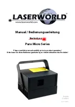 Preview for 1 page of Laserworld Pure Diode Series Manual