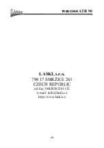 Предварительный просмотр 29 страницы Laski ATR 90 Operating Instructions Manual