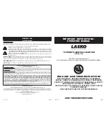 Lasko 1646 Operating Manual предпросмотр