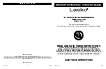 Preview for 1 page of Lasko 1827C Manual