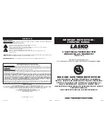 Preview for 1 page of Lasko 2138 Operation Manual