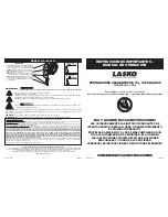 Предварительный просмотр 4 страницы Lasko 3012 Important Instructions