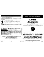 Предварительный просмотр 4 страницы Lasko 4000 Important Instructions & Operating Manual