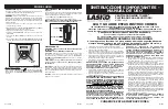 Предварительный просмотр 2 страницы Lasko 4910 Important Instructions & Operating Manual