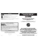 Preview for 4 page of Lasko 4940 Operating Manual