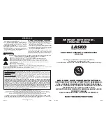 Lasko 5309 Important Instructions & Operating Manual preview