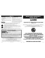 Предварительный просмотр 4 страницы Lasko 5309 Important Instructions & Operating Manual