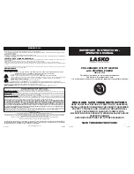 Preview for 1 page of Lasko 5919 Operating Manual