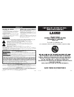 Preview for 1 page of Lasko 6435 Operating Manual