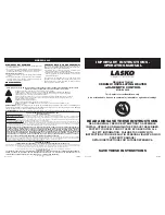 Lasko 6435 Operating Manual preview