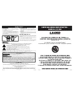 Preview for 4 page of Lasko 755320 Operating Manual