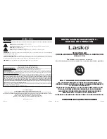 Preview for 4 page of Lasko C27100 Important Instructions & Operating Manual