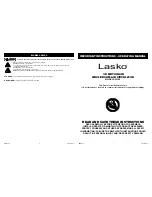 Предварительный просмотр 1 страницы Lasko C32150 Operating Manual