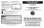 Lasko CC24843 Operating Manual предпросмотр