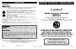 Preview for 1 page of Lasko CD09250 Operating Manual