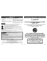 Preview for 4 page of Lasko CT16560 Operating Manual