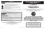 Предварительный просмотр 4 страницы Lasko CU12110 Operating Manual