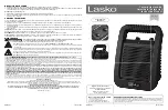 Предварительный просмотр 1 страницы Lasko CU12110C Instruction Manual