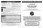 Предварительный просмотр 1 страницы Lasko CU12510 Important Instructions & Operating Manual