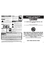 Предварительный просмотр 1 страницы Lasko CYCLONE 1825 User Manual