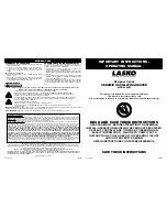 Preview for 1 page of Lasko Designer 6405 Important Instructions & Operating Manual