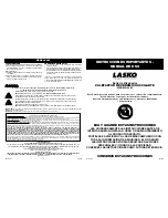 Preview for 4 page of Lasko Designer 6405 Important Instructions & Operating Manual