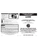 Preview for 1 page of Lasko H20650 User Manual