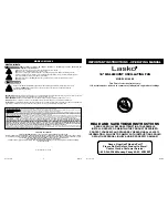 Предварительный просмотр 1 страницы Lasko M16900 Important Instructions & Operating Manual