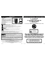 Preview for 1 page of Lasko M16950 Important Instructions & Operating Manual