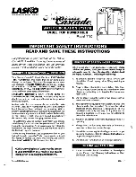 Предварительный просмотр 1 страницы Lasko Natural Cascade 1120 Instructions