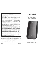 Предварительный просмотр 1 страницы Lasko Pure Platinum HF25630 Use And Care Manual