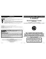 Preview for 4 page of Lasko R12210 Instructions And Operating Manual