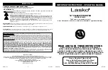Предварительный просмотр 1 страницы Lasko R16610 Operating Manual