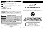 Предварительный просмотр 1 страницы Lasko S18602 Operating Manual