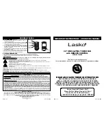 Preview for 1 page of Lasko T32200 Important Instructions & Operating Manual