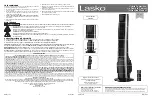 Preview for 1 page of Lasko T38415C Instruction Manual