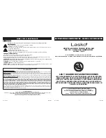Preview for 4 page of Lasko T48310 Important Instructions & Operating Manual