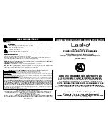 Preview for 4 page of Lasko T48311 Important Instructions & Operating Manual
