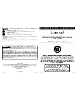 Preview for 4 page of Lasko W07350 Important Instructions & Operating Manual