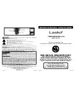 Предварительный просмотр 1 страницы Lasko W09550 Important Instructions & Operating Manual