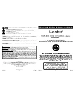 Preview for 4 page of Lasko W09550 Important Instructions & Operating Manual