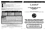 Lasko WEATHER-SHIELD B20573 Operating Manual preview